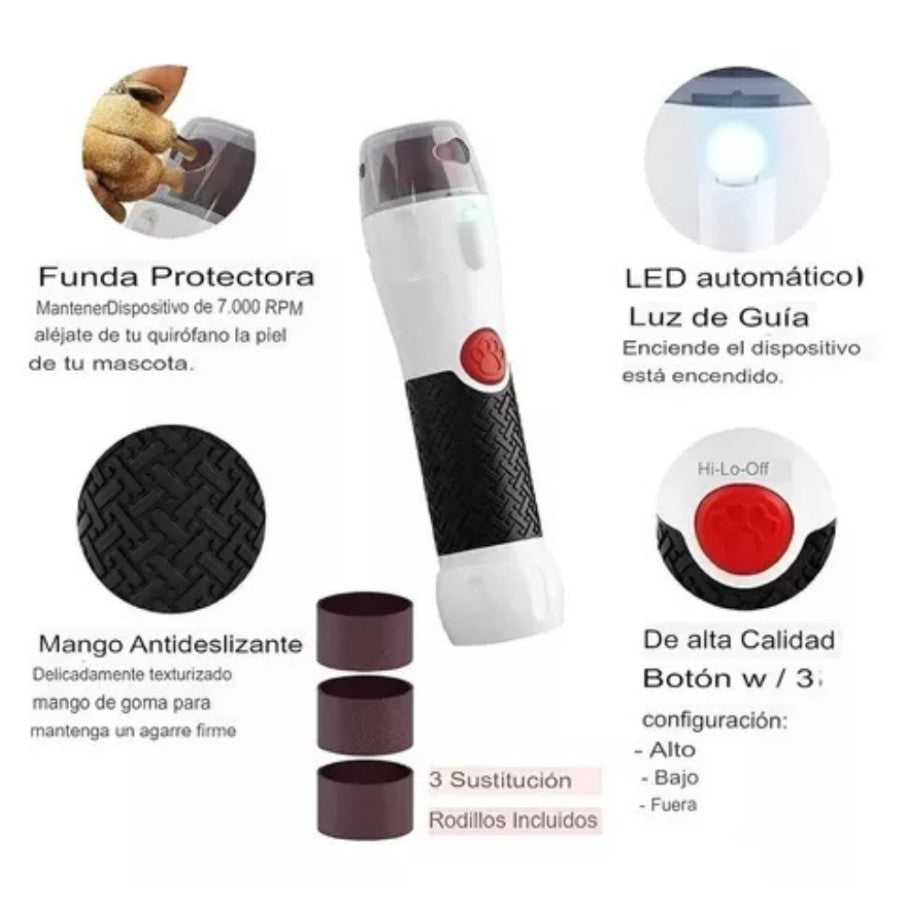 Limador 360° para uñas de Mascotas